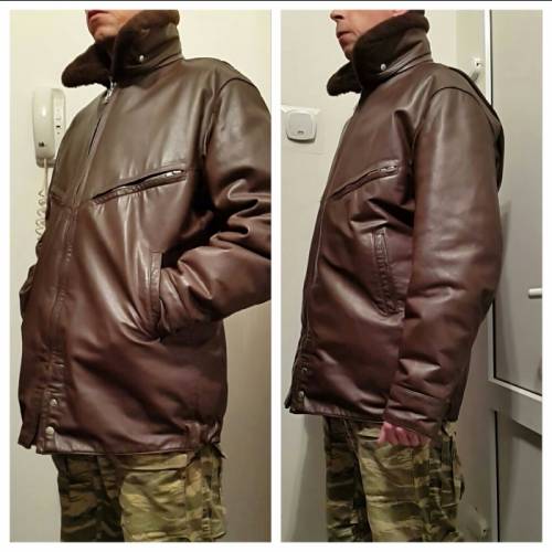 куртка лётного состава натуральная кожа, цигейка съёмный утеплитель 