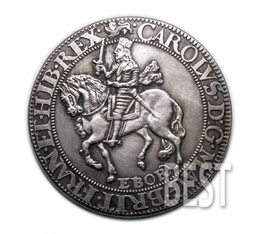 1/2 кроны 1643 года Англия Карл 1 копия
