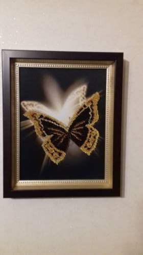 Картина вышевка биссером “бабочка“