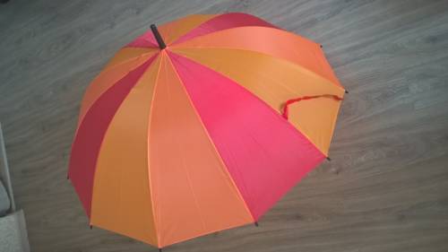 Зонт трость оранжевый трехцветный