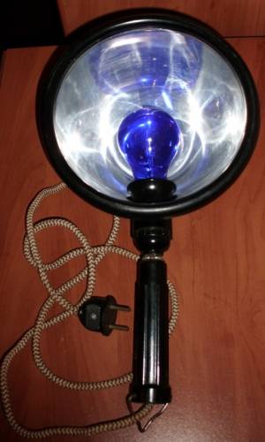 Лампа синяя рефлектор Минина рабочая