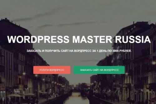 Сайт за 3000 рублей на WordPress Master Россия