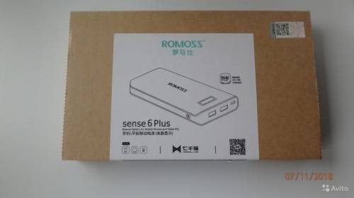 Портативный аккумулятор Romoss 12000mAh (новый)