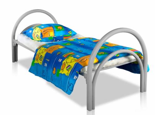 Кровати металлические одноярусные с металлическими сетками 