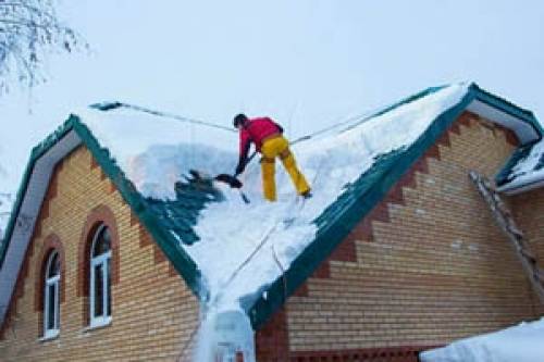уборка снега с крыш