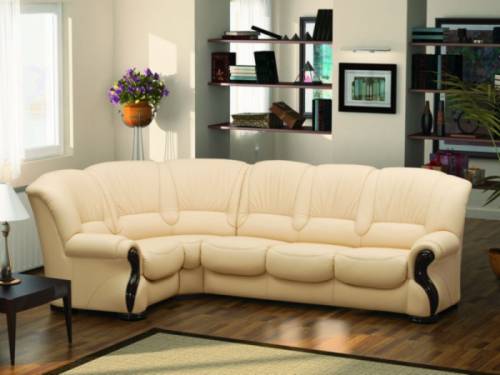 Новый угловой диван кожа
