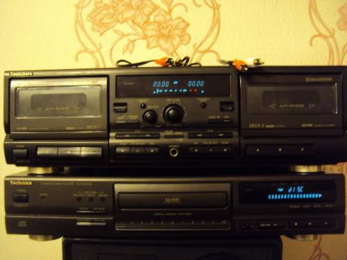 CD player Technics SL-PG 470A и двух кассетная дека Technics RS-TR 5