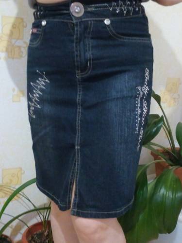 Юбка джинсовая синяя, 44,46 размер