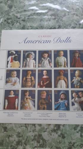 Малый лист америка куклы негашенные марки 