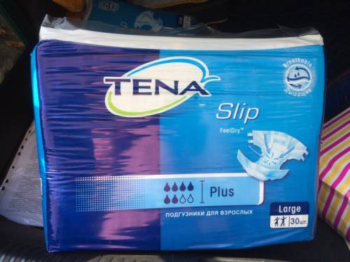 Памперсы для взрослых “Tena Slip Plus“, 2 уп по 30 штук
