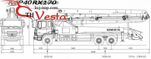 Бетононасос kcp40zx170