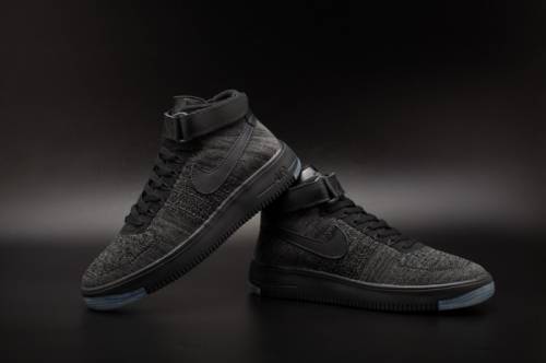 Nike air force flyknit черные