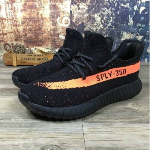 Adidas yeezy boost 350 sply черно-оранжевые 