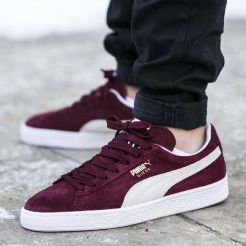 Puma suede бордовые