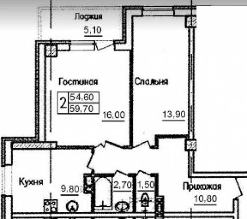 2 к.кв.  60 кв.м.  Дом  сдан.  ЗЖМ  г. Ростов-на-Дону.