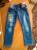 брюки джинсовые утепленные на девочку 5-6 лет