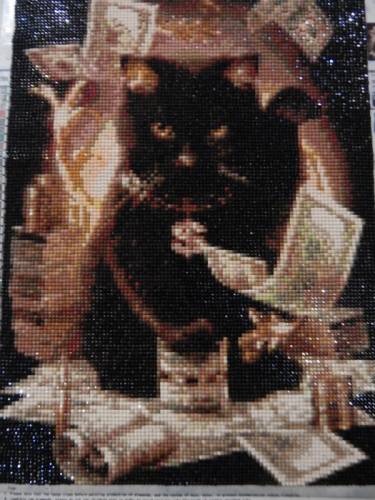 алмазная вышивка денежный кот