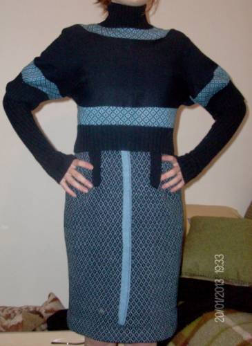 Платье вязаное комплектом