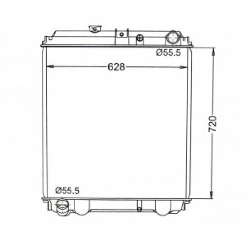 HINO Радиатор охлаждения двигателя 