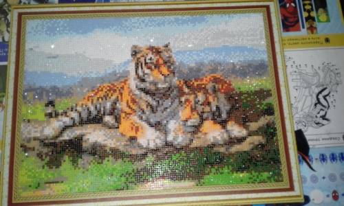 Продам картинк алмазная  с тиграми