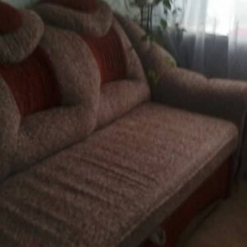  Продам диван-кровать угловой,бежево-коричневый.