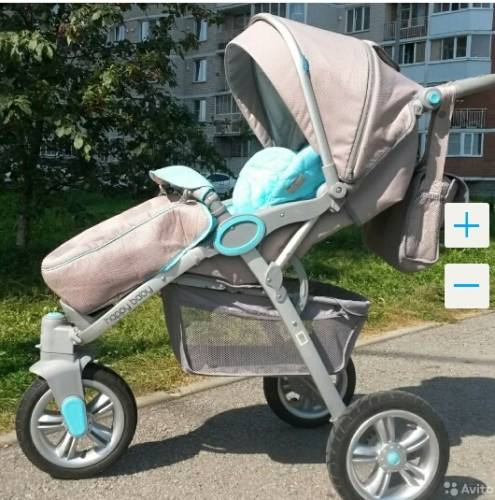 детская трехколесная коляска Happy Baby neon sport