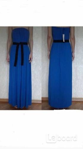 Платье сарафан длинное новое northland италия 46 48 m l размер синее ткань виско