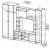 Стенка для гостиной“Марта-11“ 2700*520 мм, Высота-2100 мм Две расцветки