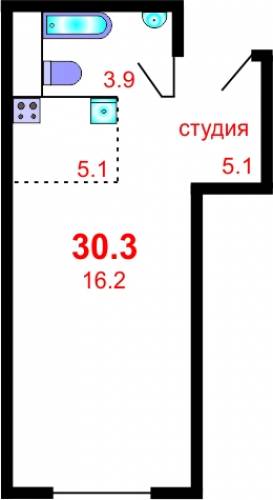 Продам квартиру- студию в новостройке