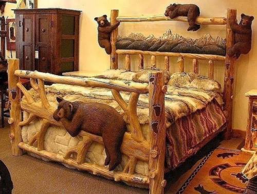 необычные кровати из дерева
