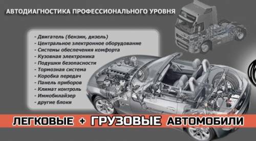 Выездная авто диагностика профессиональным сканером