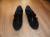 Туфли женские лак - велюр черного цвета