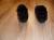 Туфли женские лак - велюр черного цвета