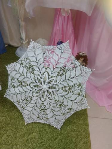 Зонт вязанный свадебный
