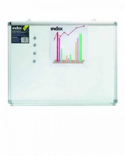 Доска магнитно-маркерная размером 100 * 180 см от австрийского бренда Index.  