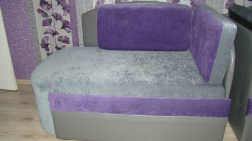 Детский диванчик серо-фиолетовый