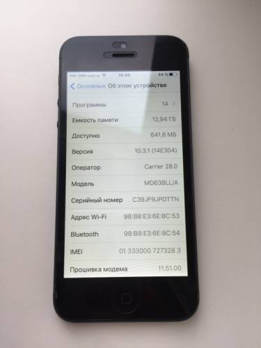 iphone 5 16gb черный