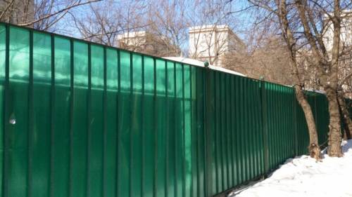Забор металлический из поликарбоната