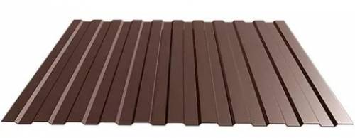 профлист окрашенный шоколадный цвет 1,20*2 с-8 толщина о.45