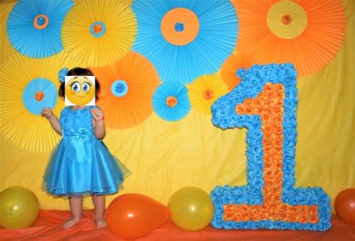 Объемная цифра 1 на день рождения платье