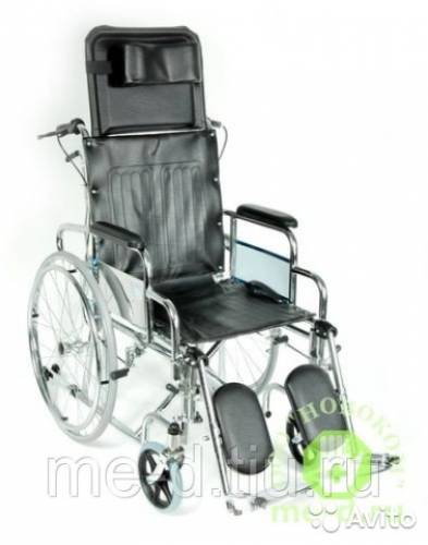 Кресло-коляска с высокой спинкой раскладывающаяся